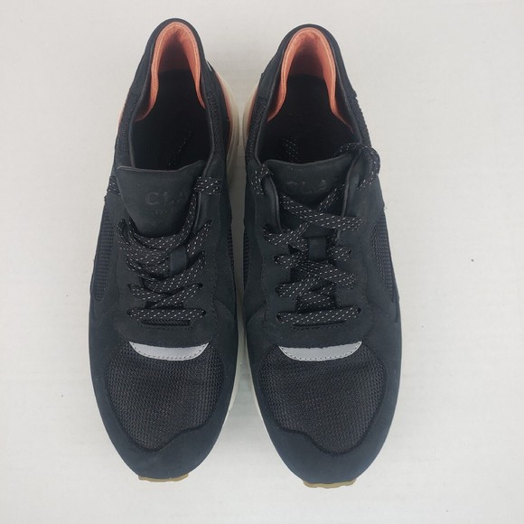 Clae Edwin Microgray Vibram Mens Premium Casual Sneakers Black Size 8.5